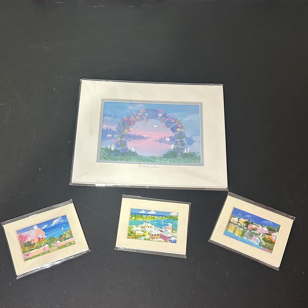 Diana Higginbotham Bermuda water color set of 4